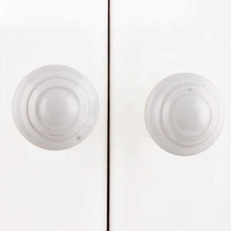 White Solid Ceramic Dresser Knob